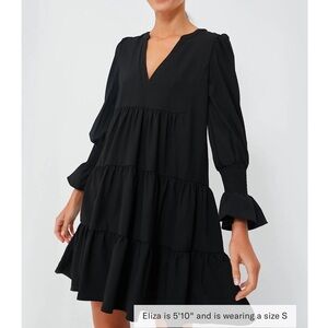 POMANDER PLACE Black Crepe Kenzo Dress